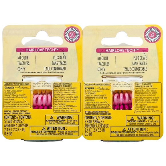 2X Invisibobble Crayola No-Ouch Hair Rings - 5 Count Per Pack For Kids & Infants - Picture 9 of 12